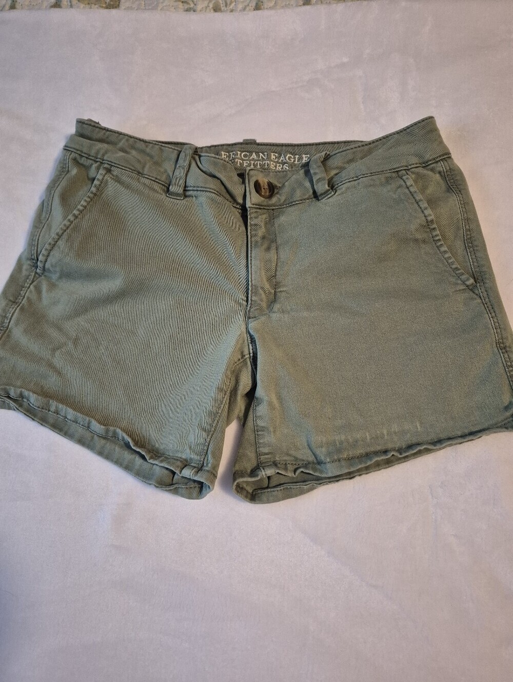 American Eagle Outfitters Olive Green Women's Shortie Shorts